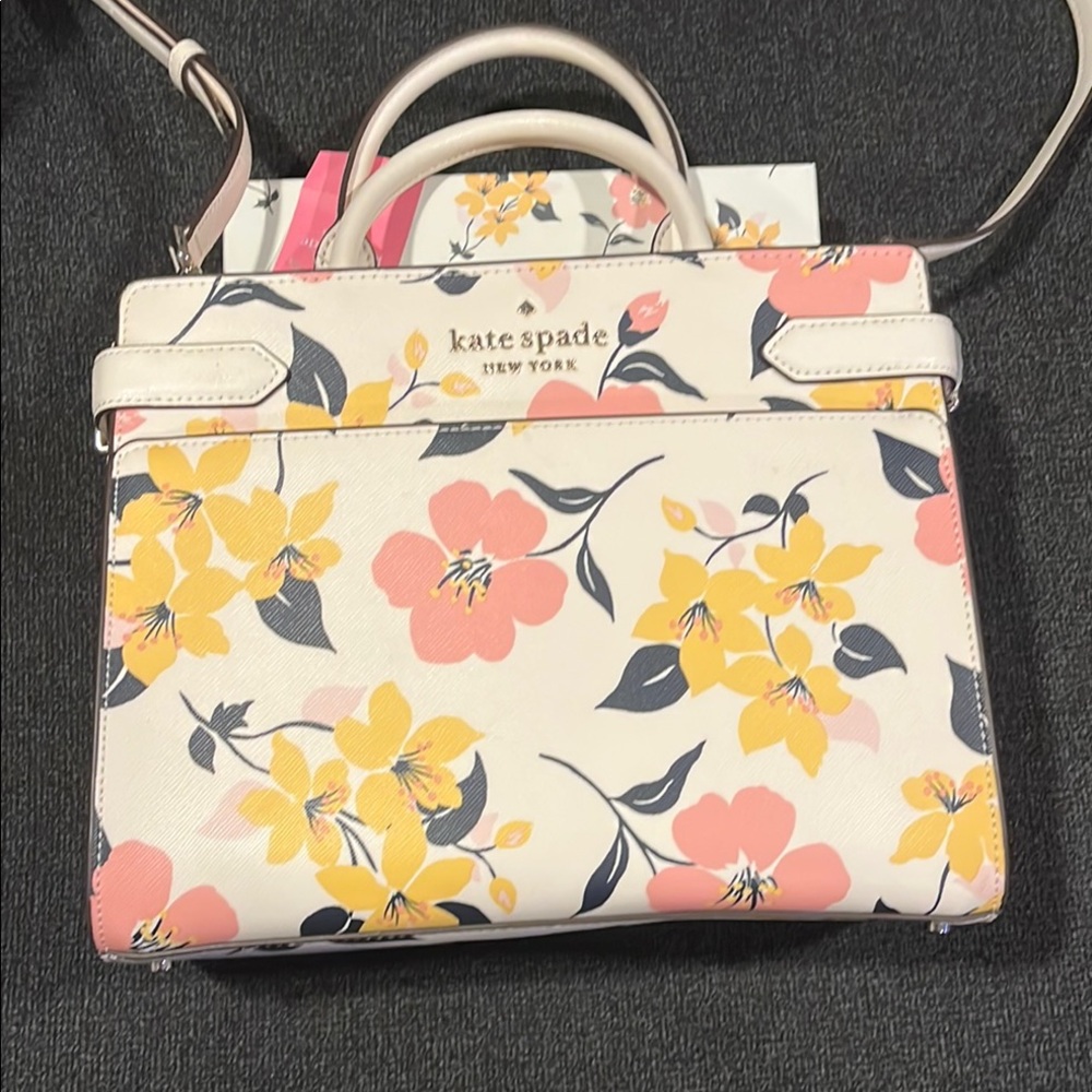 Kate Spade Floral Cream Handbag